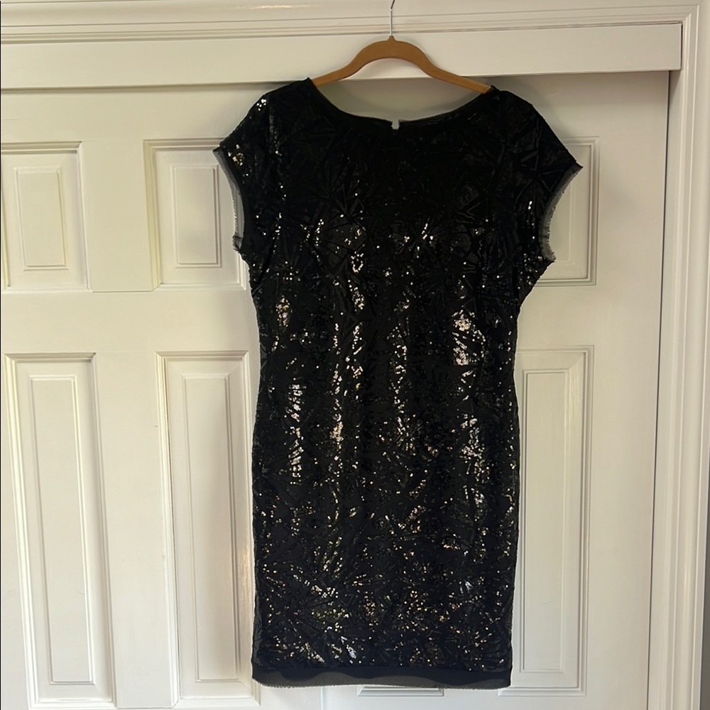 Elegant Black Sequin Dress